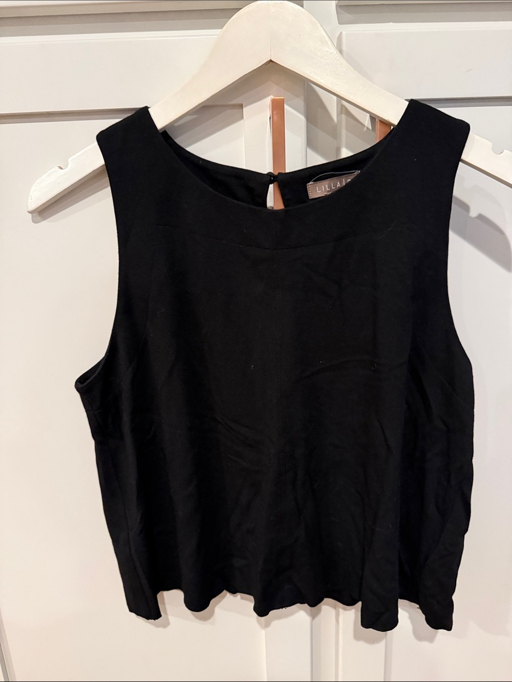 Lilla P Black Sleeveless Shell Top